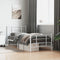 vidaXL - Bedframe - met - hoofd- - en - voeteneinde - metaal - wit - 90x190 - cm