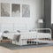 vidaXL - Bedframe - met - hoofd- - en - voeteneinde - metaal - wit - 180x200 - cm