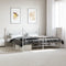 vidaXL - Bedframe - met - hoofd- - en - voeteneinde - metaal - wit - 193x203 - cm