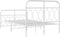 vidaXL - Bedframe - met - hoofd- - en - voeteneinde - metaal - wit - 120x200 - cm