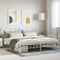 vidaXL - Bedframe - met - hoofd- - en - voeteneinde - metaal - wit - 193x203 - cm
