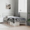 vidaXL - Bedframe - met - hoofd- - en - voeteneinde metaal - wit - 100x200 - cm
