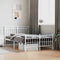 vidaXL - Bedframe - met - hoofd- - en - voeteneinde - metaal - wit - 120 - x - 190 - cm