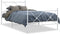 vidaXL - Bedframe - met - hoofd- - en - voeteneinde - metaal - wit - 100x200 - cm