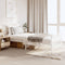 vidaXL - Bedframe - met - hoofd- - en - voeteneinde - metaal - wit - 100x200 - cm