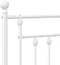 vidaXL - Bedframe - met - hoofd- - en - voeteneinde - metaal - wit - 193x203 - cm