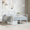vidaXL - Bedframe - met - hoofd- - en - voeteneinde metaal - wit - 120x190 - cm