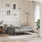 vidaXL - Bedframe - met - hoofd- - en - voeteneinde - metaal - wit - 140x190 - cm
