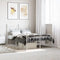 vidaXL - Bedframe - met - hoofd- - en - voeteneinde - metaal - wit - 120 - x - 190 - cm