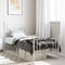 vidaXL - Bedframe - met - hoofd- - en - voeteneinde - metaal - wit - 80x200 - cm