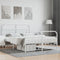 vidaXL - Bedframe - met - hoofd- - en - voeteneinde - metaal - wit - 150x200 - cm