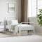 vidaXL - Bedframe - met - hoofd- - en - voeteneinde - metaal - wit - 90x200 - cm