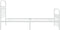 vidaXL - Bedframe - met - hoofd- - en - voeteneinde - metaal - wit - 100x190 - cm