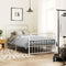 vidaXL - Bedframe - met - hoofd- - en - voeteneinde - metaal - wit - 100x200 - cm
