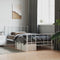 vidaXL - Bedframe - met - hoofd- - en - voeteneinde - metaal - wit - 100x200 - cm