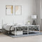 vidaXL - Bedframe - met - hoofd- - en - voeteneinde - metaal - wit - 183x213 - cm