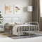 vidaXL - Bedframe - met - hoofd- - en - voeteneinde - metaal - wit - 120 - x - 190 - cm