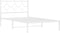 vidaXL - Bedframe - met - hoofd- - en - voeteneinde - metaal - wit - 107x203 - cm