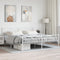 vidaXL - Bedframe - met - hoofd- - en - voeteneinde - metaal - wit - 193x203 - cm