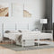 vidaXL - Bedframe - met - hoofd- - en - voeteneinde - metaal - wit - 120x200 - cm