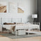 vidaXL - Bedframe - met - hoofd- - en - voeteneinde - metaal - wit - 120 - x - 190 - cm