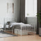 vidaXL - Bedframe - met - hoofd- - en - voeteneinde metaal - wit - 80x200 - cm
