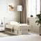 vidaXL - Bedframe - met - hoofd- - en - voeteneinde - metaal - wit - 90x190 - cm