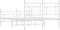 vidaXL - Bedframe - met - hoofd- - en - voeteneinde - metaal - wit - 135x190 - cm