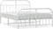 vidaXL - Bedframe - met - hoofd- - en - voeteneinde - metaal - wit - 135x190 - cm