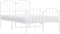 vidaXL - Bedframe - met - hoofd- - en - voeteneinde metaal - wit - 120x190 - cm