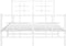 vidaXL - Bedframe - met - hoofd- - en - voeteneinde - metaal - wit - 120x200 - cm