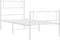 vidaXL - Bedframe - met - hoofd- - en - voeteneinde - metaal - wit - 107x203 - cm