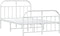 vidaXL - Bedframe - met - hoofd- - en - voeteneinde - metaal - wit - 120x200 - cm