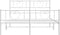 vidaXL - Bedframe - met - hoofd- - en - voeteneinde - metaal - wit - 140x200 - cm