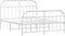 vidaXL - Bedframe - met - hoofd- - en - voeteneinde - metaal - wit - 183x213 - cm