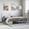 vidaXL - Bedframe - met - hoofd- - en - voeteneinde - metaal - wit - 193x203 - cm