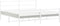 vidaXL - Bedframe - met - hoofd- - en - voeteneinde metaal - wit - 193x203 - cm