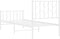 vidaXL - Bedframe - met - hoofd- - en - voeteneinde metaal - wit - 75x190 - cm