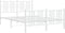vidaXL - Bedframe - met - hoofd- - en - voeteneinde - metaal - wit - 137x190 - cm