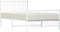 vidaXL - Bedframe - met - hoofd- - en - voeteneinde - metaal - wit - 100x200 - cm