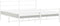 vidaXL - Bedframe - met - hoofd- - en - voeteneinde metaal - wit - 200x200 - cm