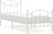 vidaXL - Bedframe - met - hoofd- - en - voeteneinde - metaal - wit - 90x190 - cm