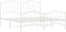 vidaXL - Bedframe - met - hoofd- - en - voeteneinde metaal - wit - 183x213 - cm