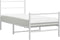 vidaXL - Bedframe - met - hoofd- - en - voeteneinde metaal - wit - 90x200 - cm