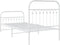 vidaXL - Bedframe - met - hoofd- - en - voeteneinde - metaal - wit - 90x200 - cm