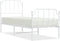 vidaXL - Bedframe - met - hoofd- - en - voeteneinde metaal - wit - 75x190 - cm