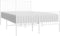 vidaXL - Bedframe - met - hoofd- - en - voeteneinde - metaal - wit - 140x200 - cm