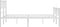 vidaXL - Bedframe - met - hoofd- - en - voeteneinde - metaal - wit - 140x190 - cm