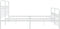 vidaXL - Bedframe - met - hoofd- - en - voeteneinde - metaal - wit - 193x203 - cm