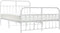 vidaXL - Bedframe - met - hoofd- - en - voeteneinde - metaal - wit - 135x190 - cm